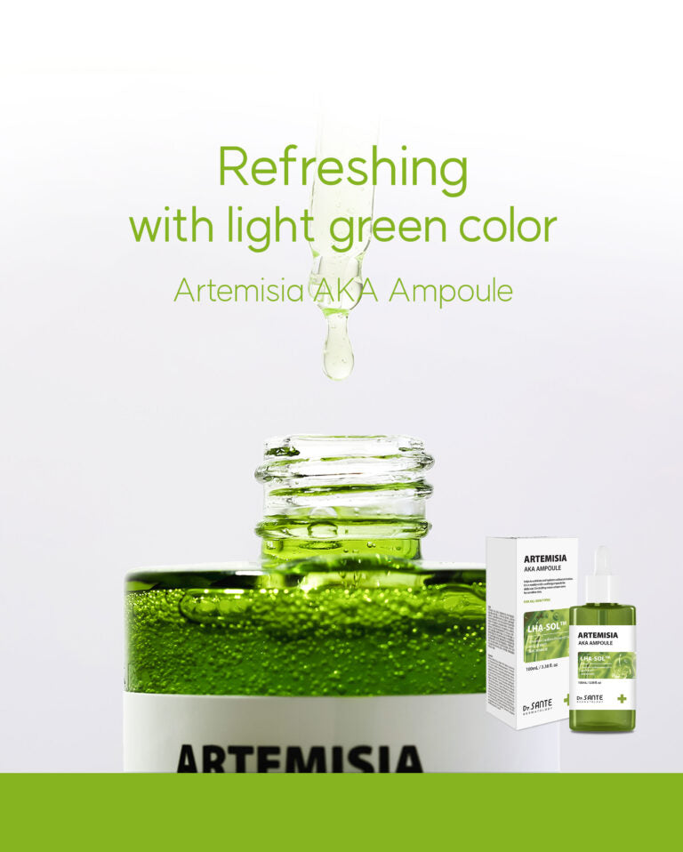 Dr. Sante Artemisia AKA Ampoule – Korean Intensive Soothing & Pore-Refining Serum with 67% Artemisia Extract, LHA-SOL™, Niacinamide & Hyaluronic Acid