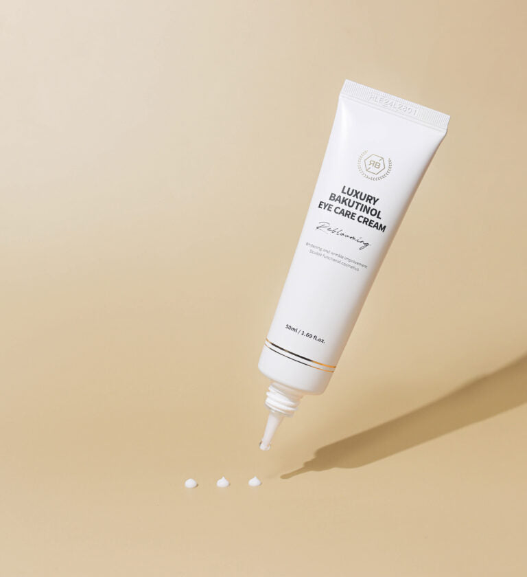 Rebloom Luxury Bakutinol Eye Cream – Anti-Aging & Brightening Eye Treatment with Bakuchiol, Retinol, Collagen & Centella Asiatica – Reduces Fine Lines, Dark Circles & Puffiness, Hydrating & Firming, 50ml