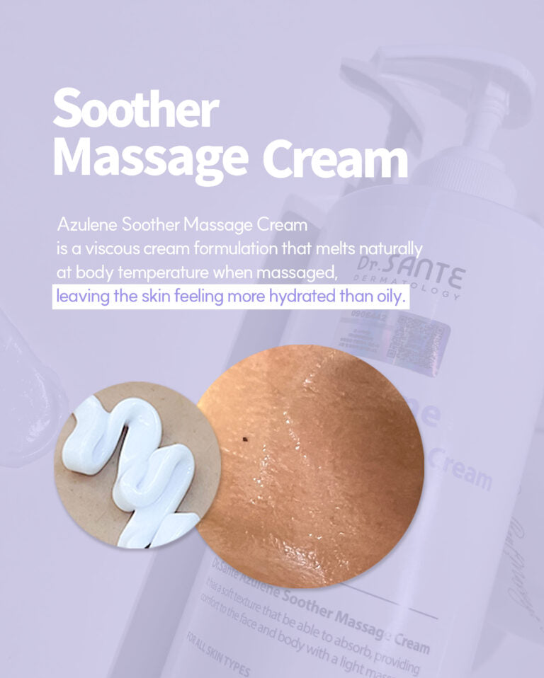 Dr. Sante Azulene Soothing Massage Cream – 1000 ml | Face, Décolleté, Body & Legs
