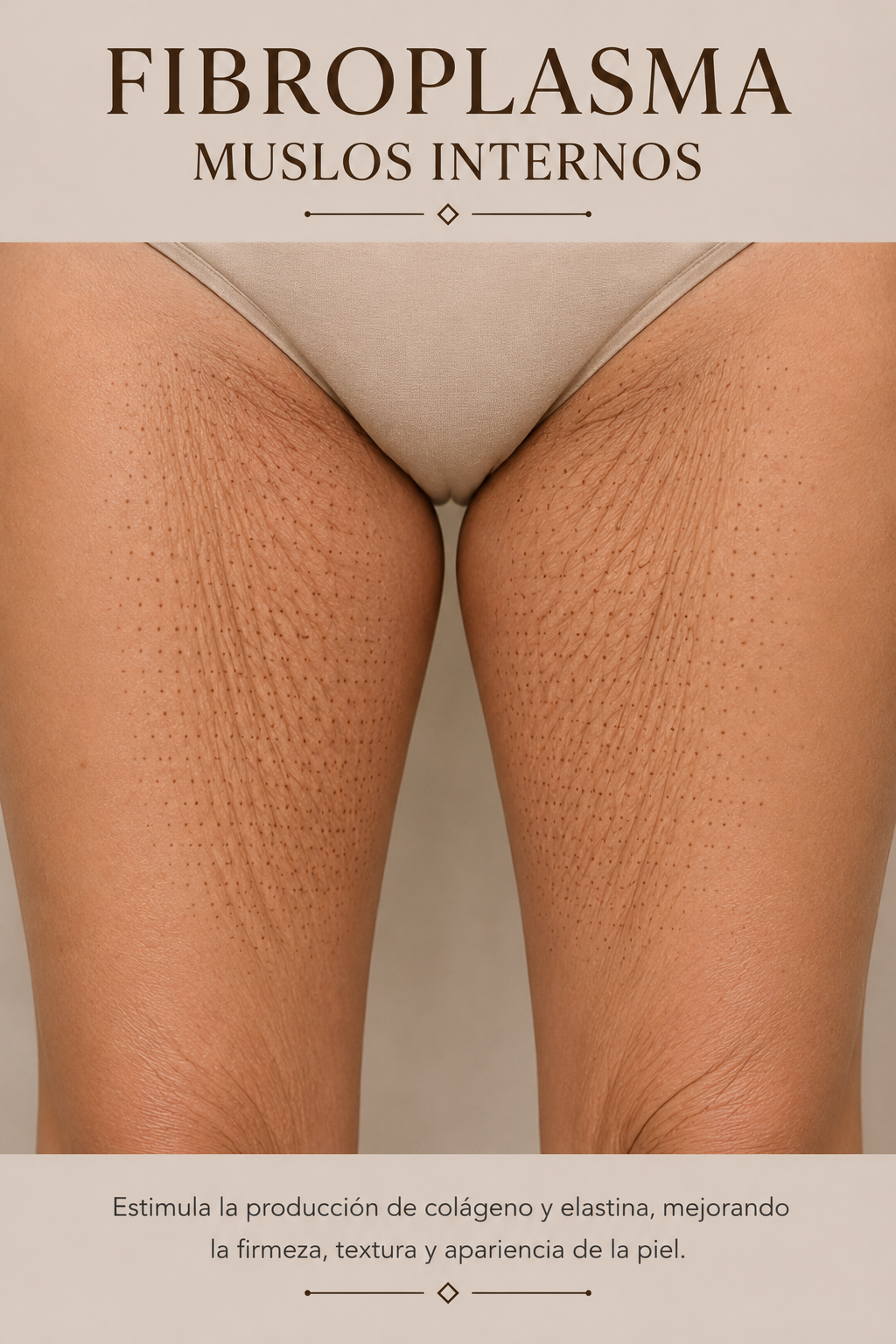 Tratamiento de fibroplasma para la cara interna de los muslos: tensado de la piel y reducción de estrías