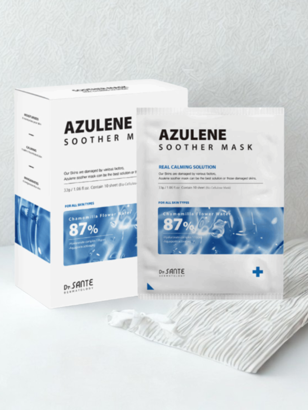 Mascarilla Calmante Dr. Sante Azulene (Caja de 10 Unidades)