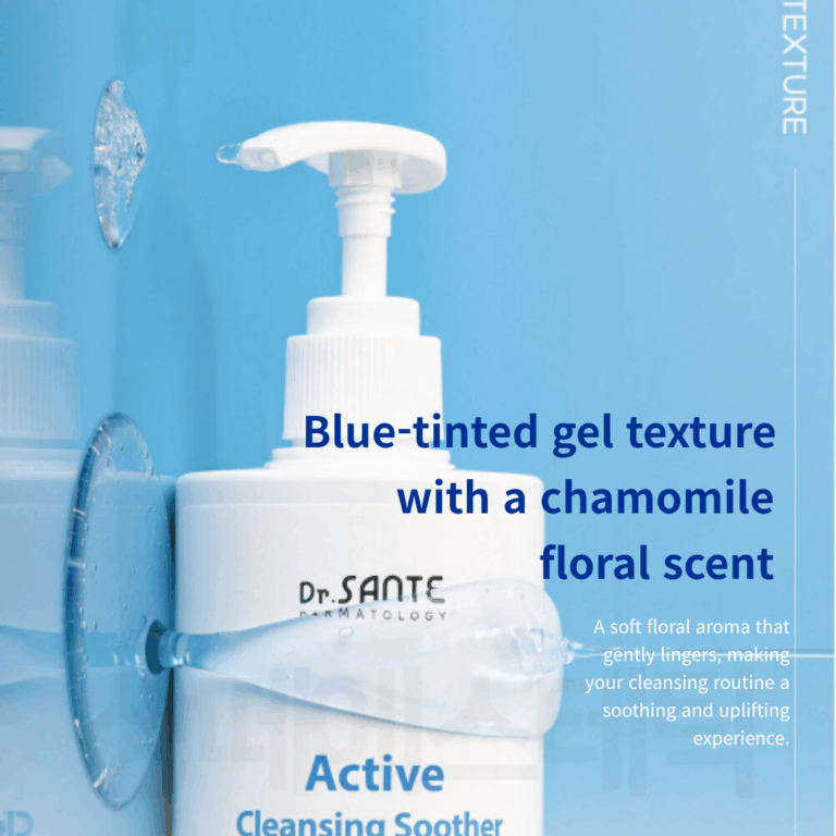 Dr. Sante Active Calming Cleanser pH 5.5 – Hypoallergenic Azulene & Chamomile Cleanser for Sensitive Skin, Face & Body (200 ml)